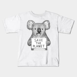 Koala save the planet Kids T-Shirt